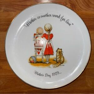 Mother Is Another Word For Love Vintage 1973 Holly Hobbie Collectors Plate